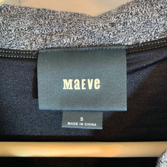 Anthropologie Maeve Heather Gray mock neck Swing Dress Sz S - Picture 3 of 3